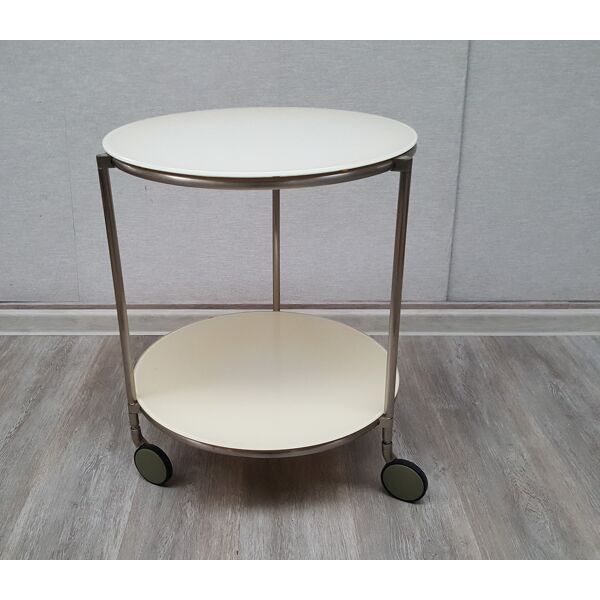 Vintage Ikea Strind Coffee Table On, Ikea Round Glass Table On Wheels