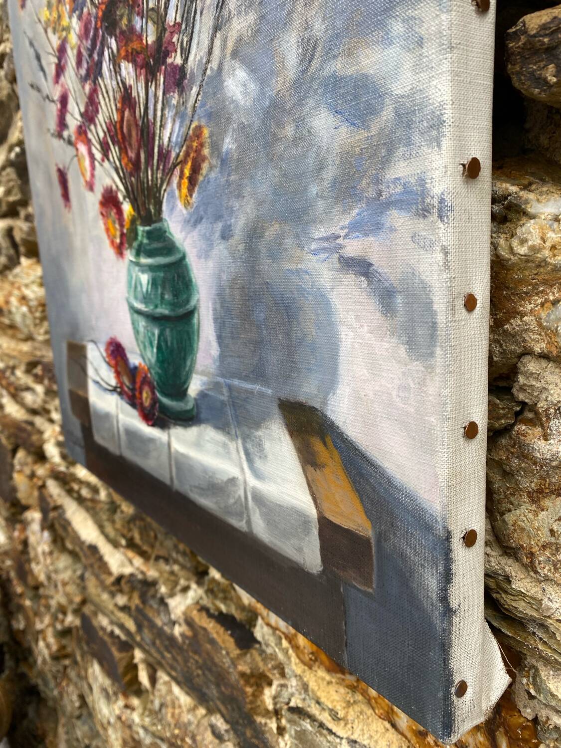 Painting bouquet of dried flowers J.Moy