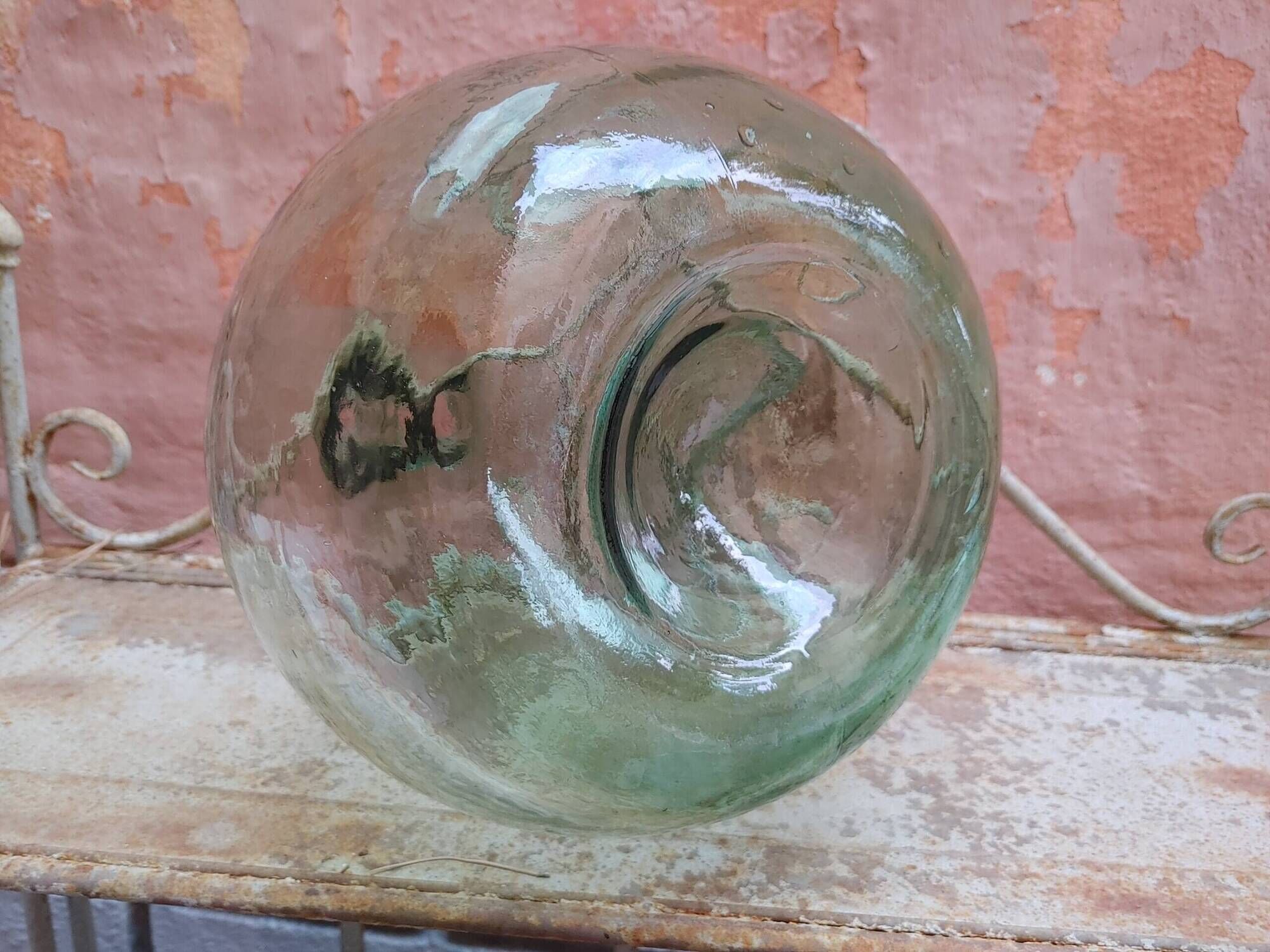 Lady Jeanne old bubbled glass - 10 liters - height 37 cm ( i )