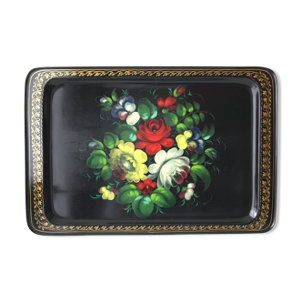 Russian art metal tray