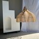 Rattan pendant lamp in the shape of a flower