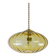 Mid-Century Brass and Light Gold/Yellow Pendant Lamp