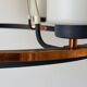 Large ceiling light with 6 arms in copper metal and glass, 1960s, Germany