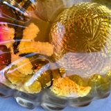 Resin ashtray or altuglas - shell shape, shell inclusion, fish, coral ect