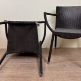 Pair of emu nilo model armchairs design by chiaramonte and marin circa 2000 (still published)