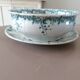 Salad bowl and rare serving dish in earthenware iron earth Saint Amand Hamage model Byzantium XIXth