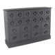 Blackened wooden chest of drawers