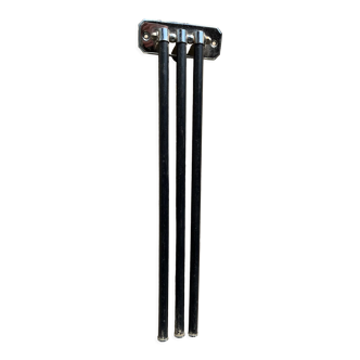 Vintage 3-spoke black towel racks