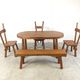 Vintage brutalist dining set, 1960s