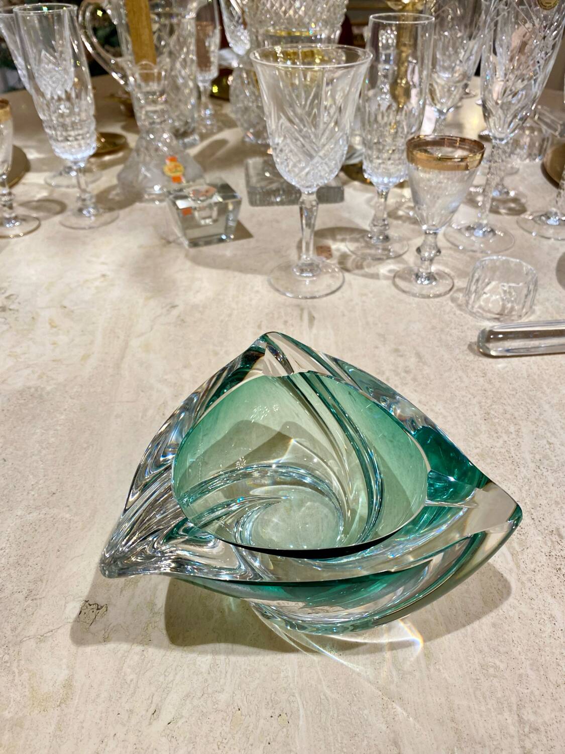 Val Saint-Lambert trident ashtray 1960