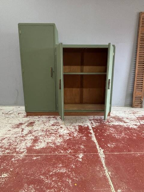 Asymmetrical wardrobe from the 1950s.