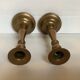 Pair of old brass candle holders