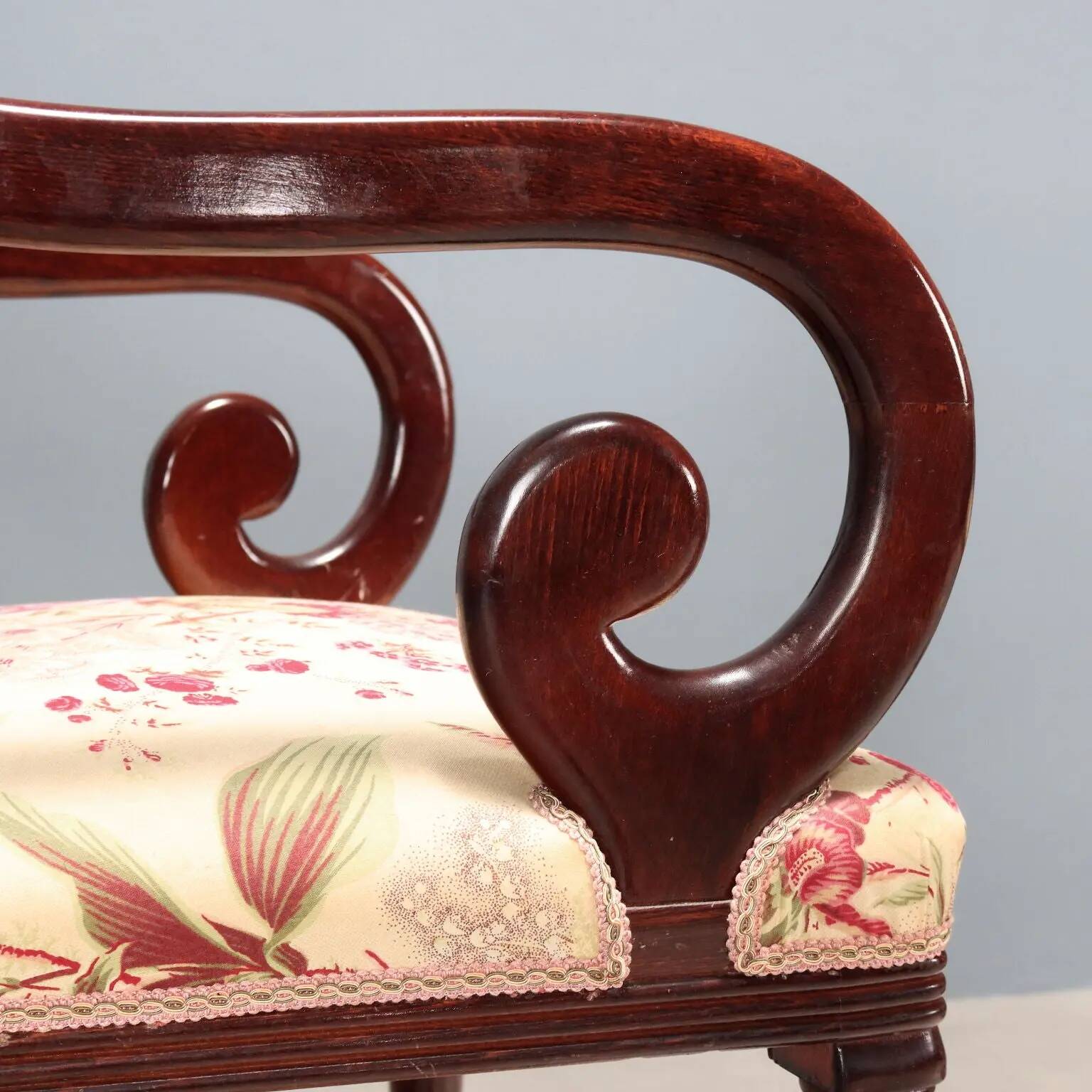Antique Louis-Philippe armchairs in painted beech, 20th century