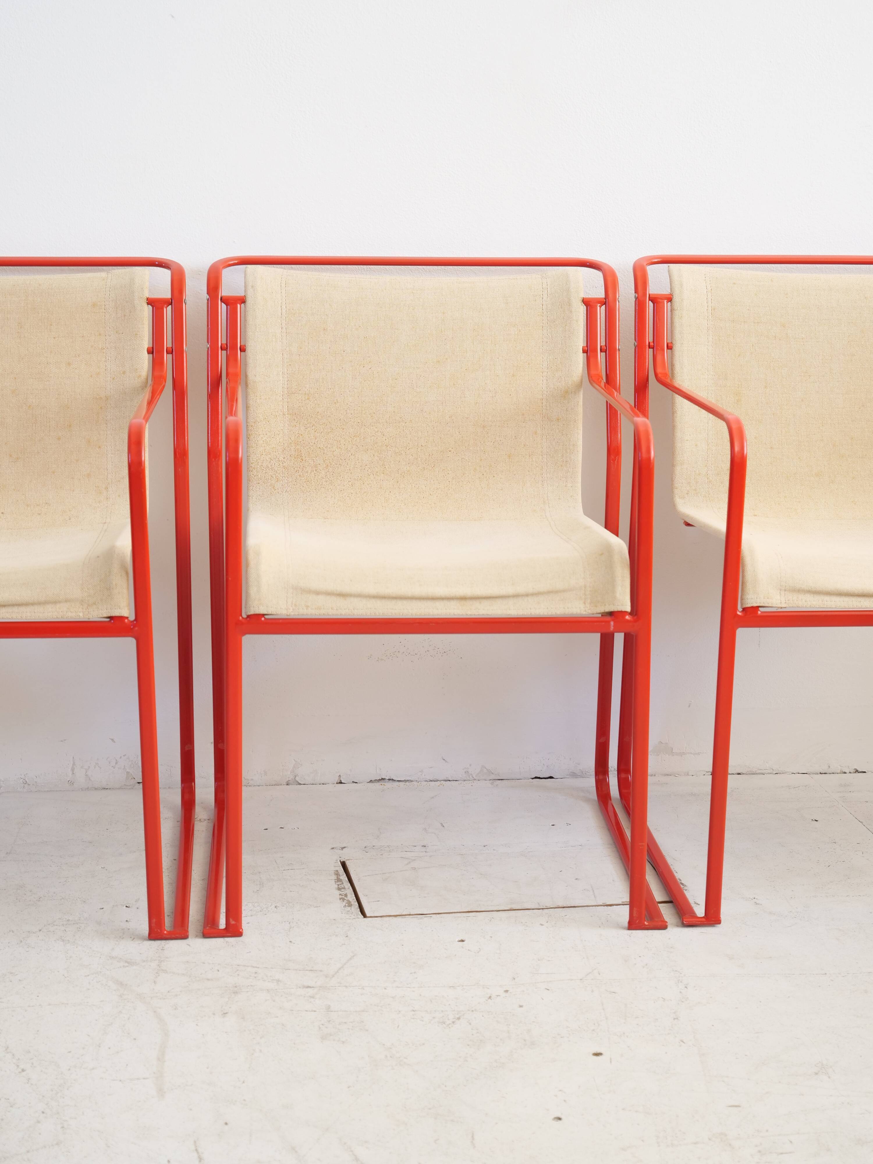 4 stackable chairs Gastone Rinaldi Thema Italy