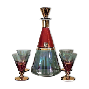 Service à liqueur Art Déco cristallerie d’Hartzviller