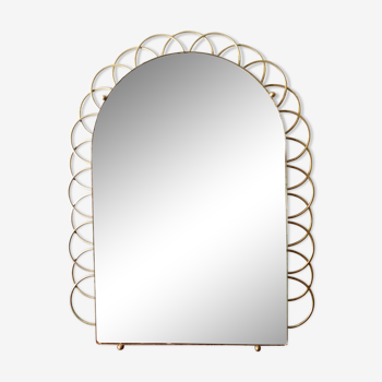 Miroir vintage en laiton - 59x46cm