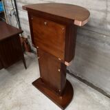 Dutch boat bar solid oak and red copper 1940 1950 art deco