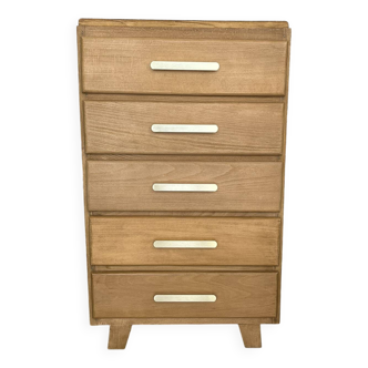 Soan wooden chest of drawers, 50s-60s Scandinavian style