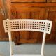 Series of 3 perforated metal chairs