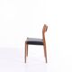 Dining chair – Niels Otto Møller – Model 79 – Teak & black leather – JL Møllers Møbelfabrik – 1960s