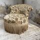 Fauteuil napoléon fleuri XIXème