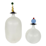 Pair of Italian vials made of murano glass, 1970s
