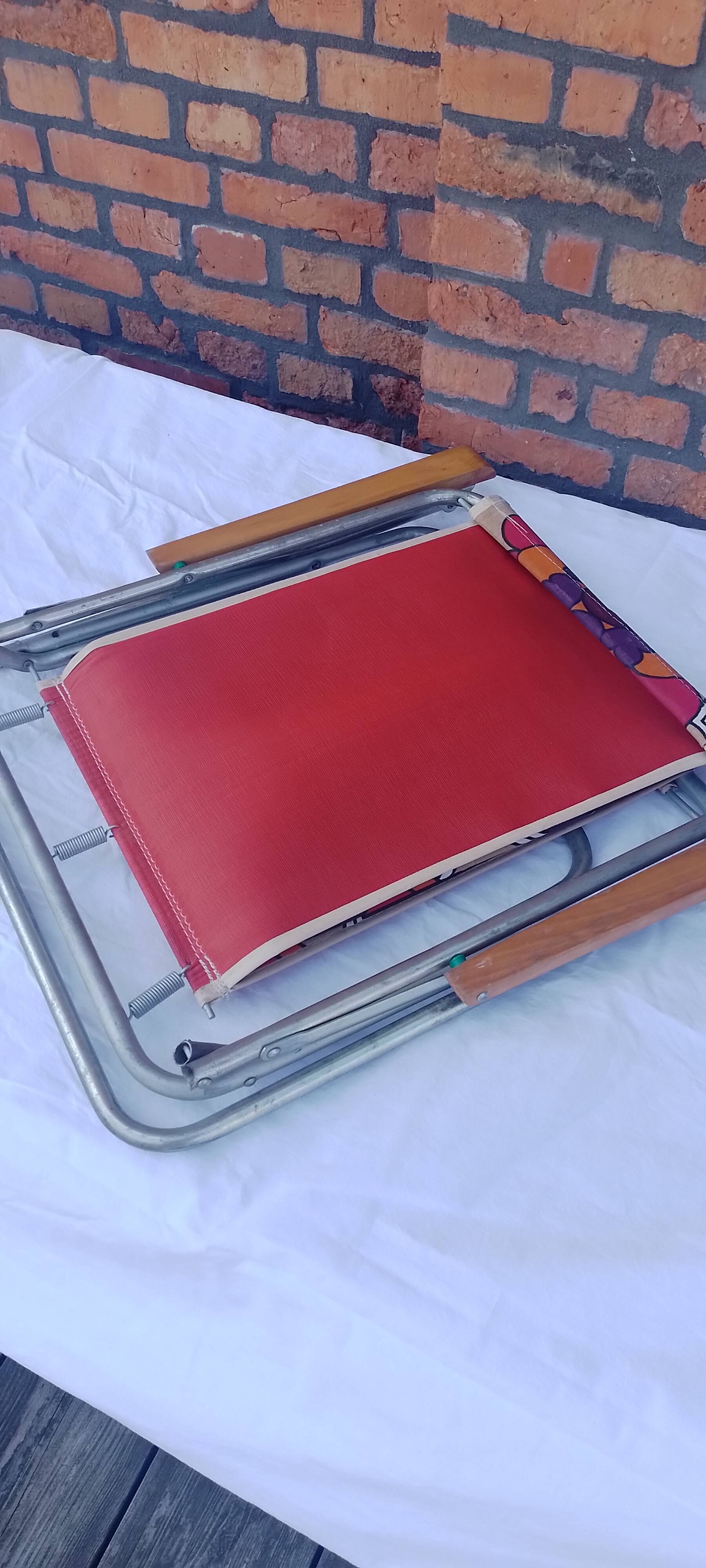 70's vintage fabric folding armchair