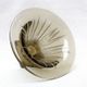 Art Deco bowl in smoked glass with geometric patterns