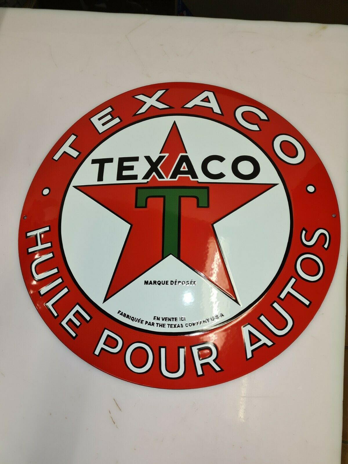 Texaco enamelled plate