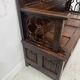 Gothic style carved oak chest bench, 19th century