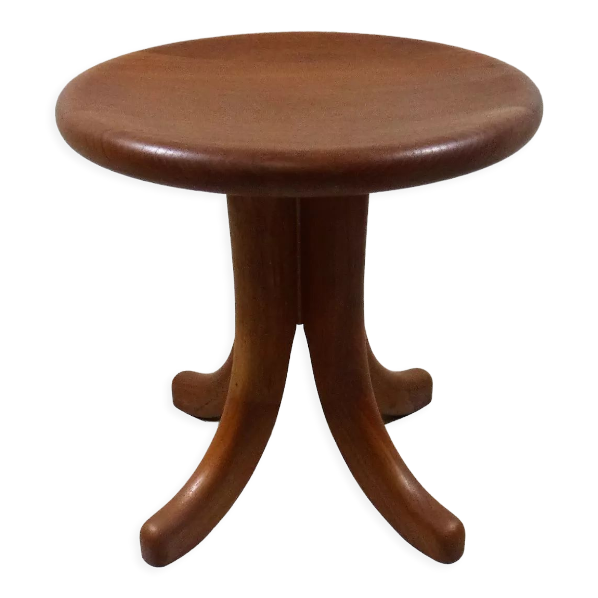 Tabouret en teck massif Dyrlund 1970-80's