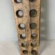 Brutalist oak bottle rack, late nineteenth century