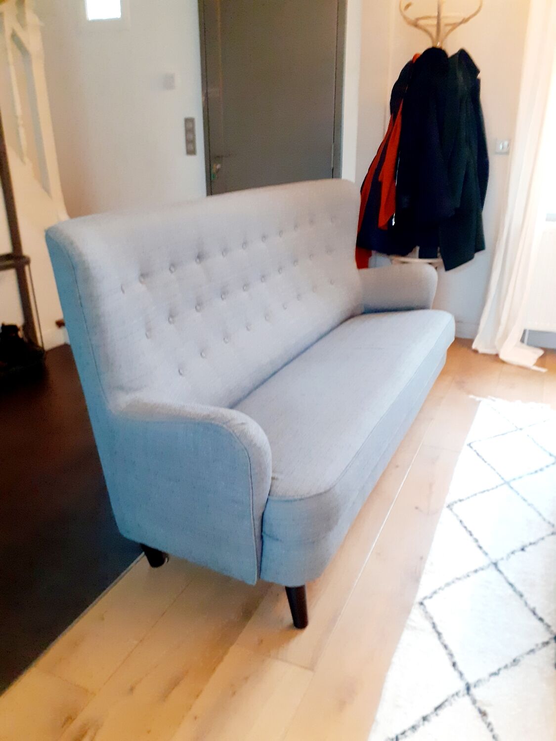 3-seater heather grey sofa