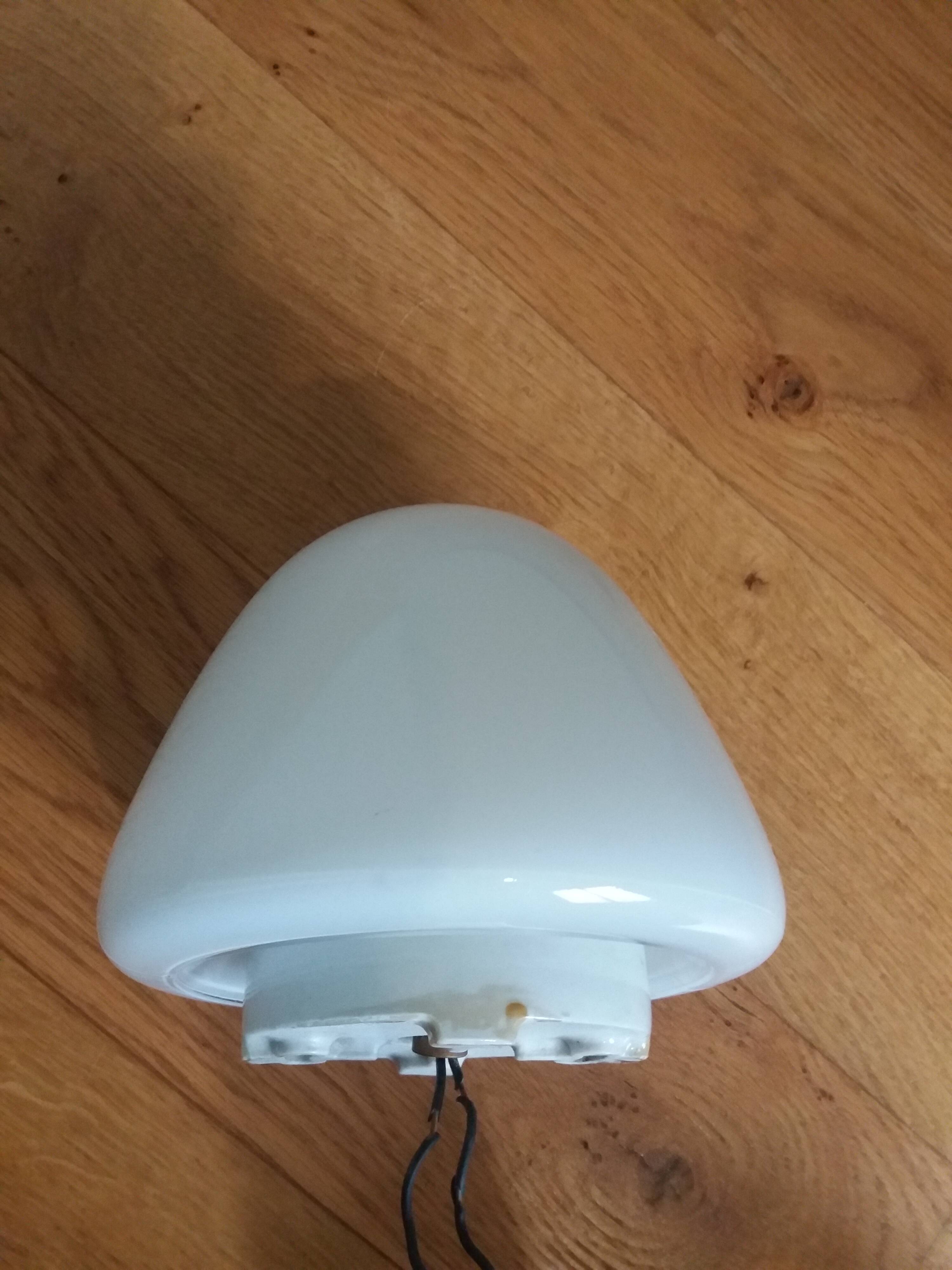 Opaline glass wall lamp