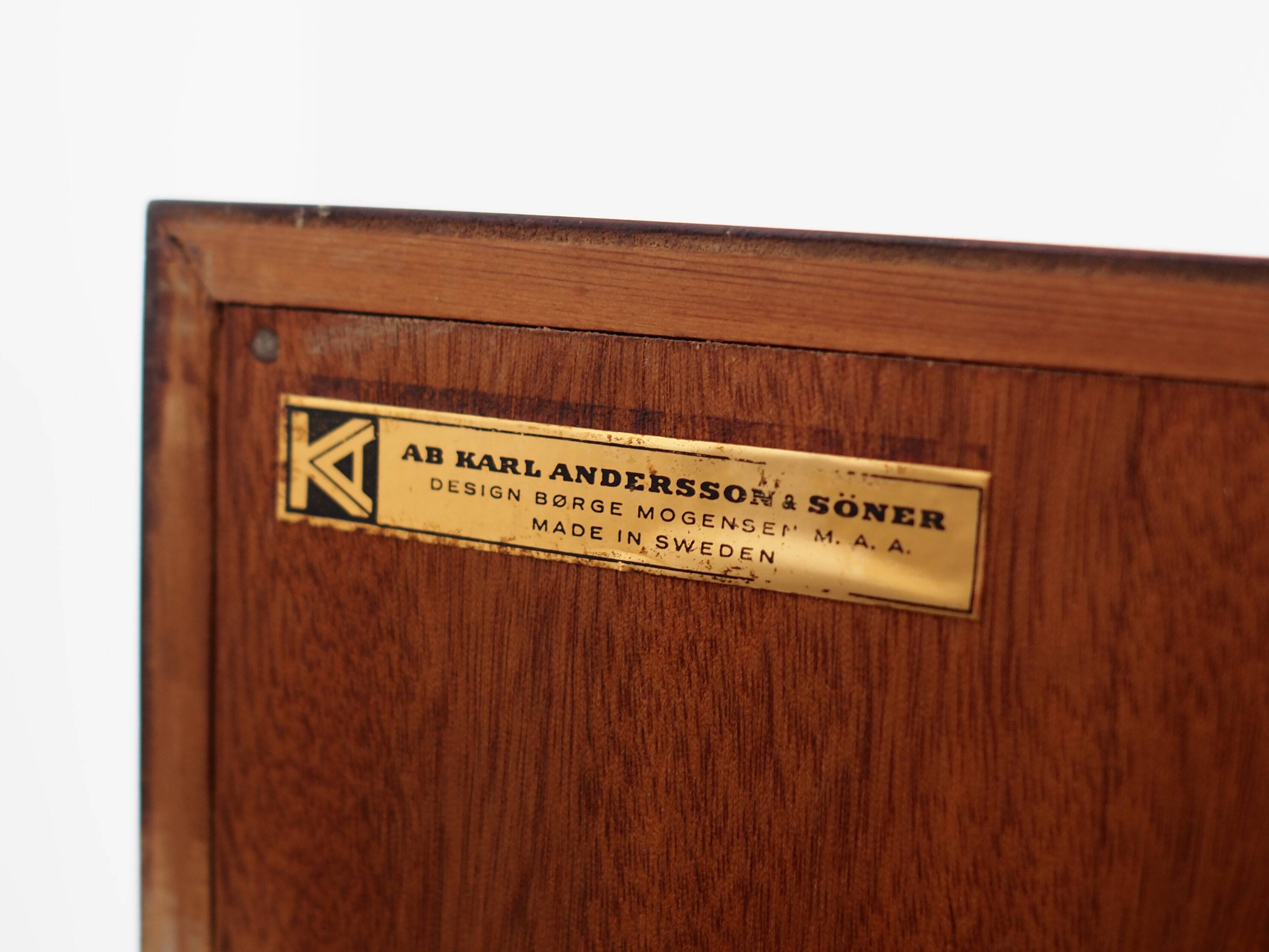 Bibliothèque en teck, design scandinave, années 1960, designer : Børge Mogensen, fabricant : AB Karl Andersson