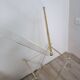 Table d'appoint pliante en plexiglas et laiton 1970