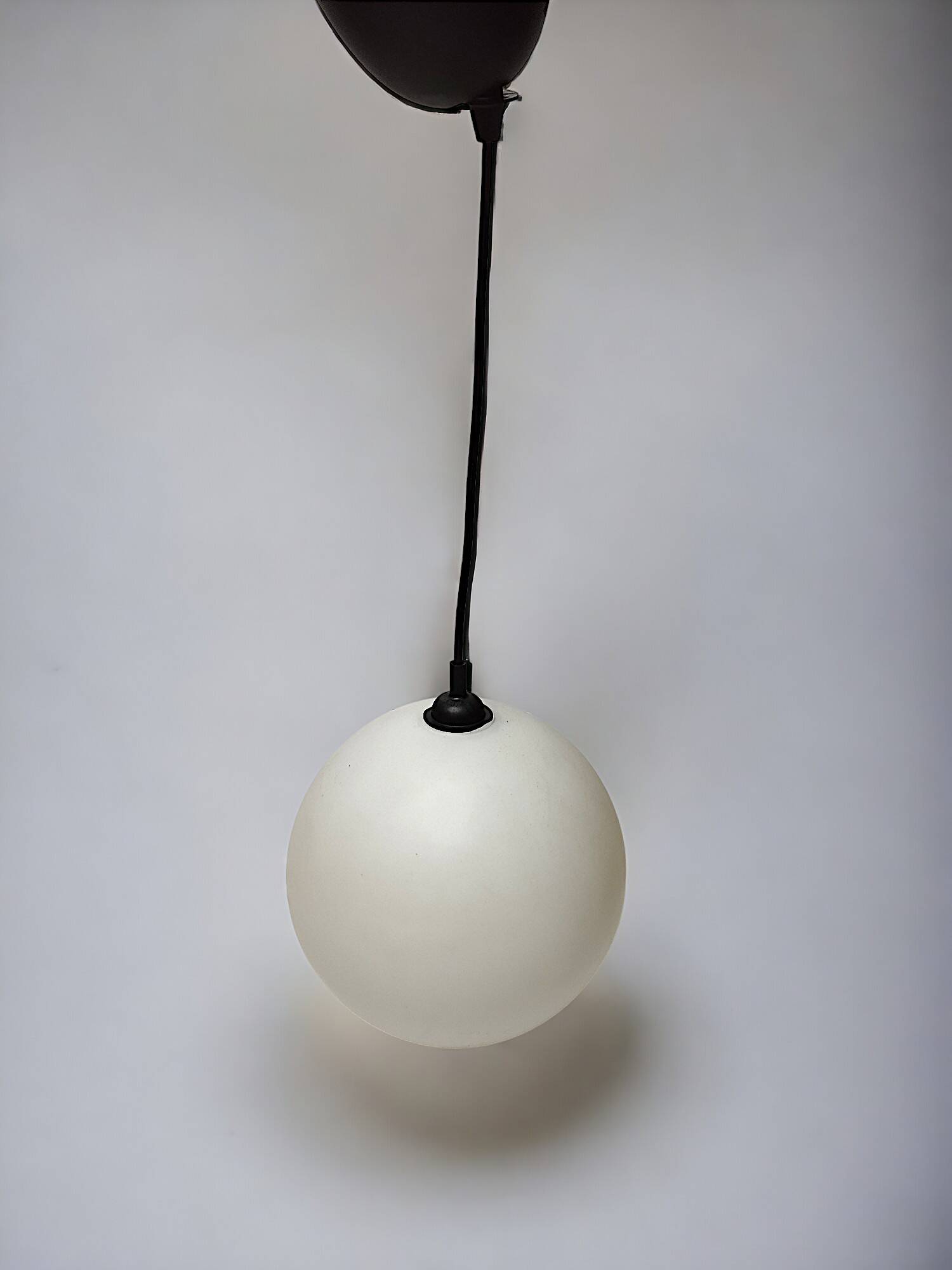 Vintage white opaline ball pendant light