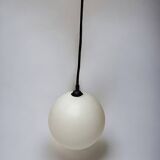 Vintage white opaline ball pendant light