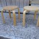 Pair of scandinavian vintage children's stool the