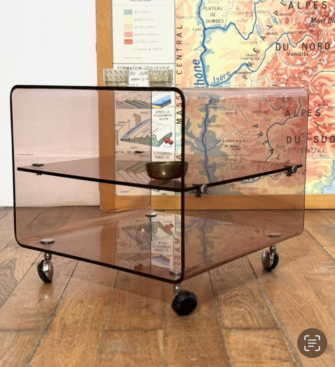 Smoked Plexiglas table
