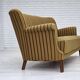 1960s, 3-seater Danish sofa, green furniture wool, original condition.