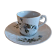 Tasse et sous-tasse en porcelaine décor aux marguerites 1900