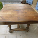 Table bois carrée avec 3 rallonges