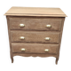 Ancienne commode trois tiroirs en chêne brut