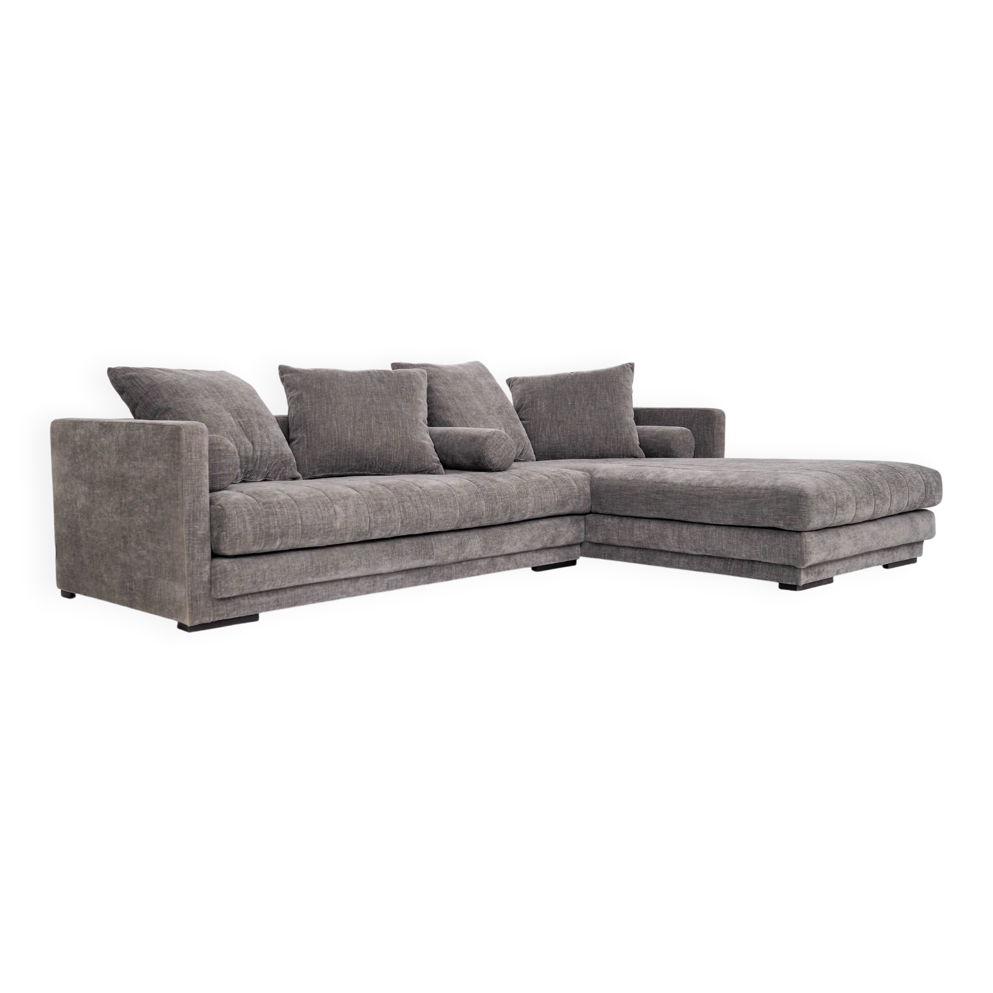 Canapé d'angle KOPENHAGA gris, design scandinave