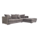 Canapé d'angle KOPENHAGA gris, design scandinave
