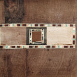 BOX XIXth in wood marquetry and mother-of-pearl