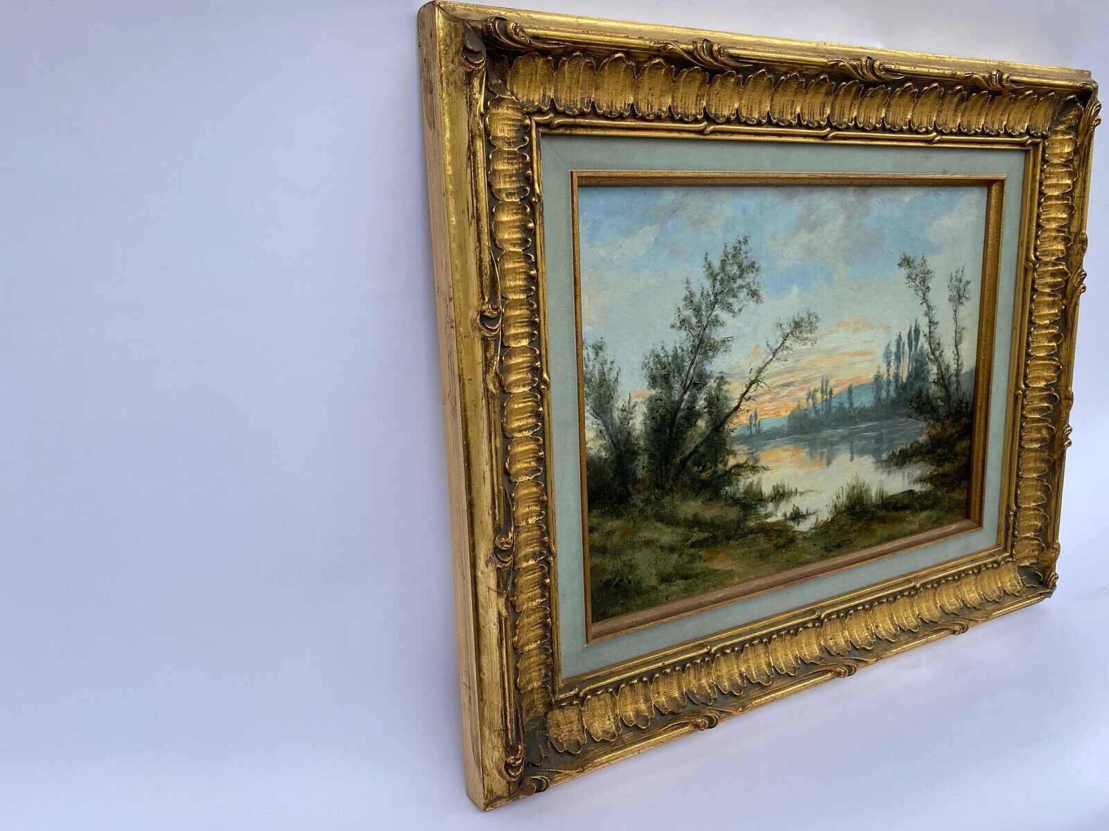 Oil on cardboard riveting nineteenth eugene labitte