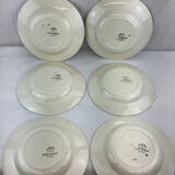 6 hollow plates made in france badonviller