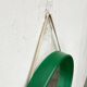 Round green mirror in space age style mid-century by C.L. Augustson, Norway, 1960s.